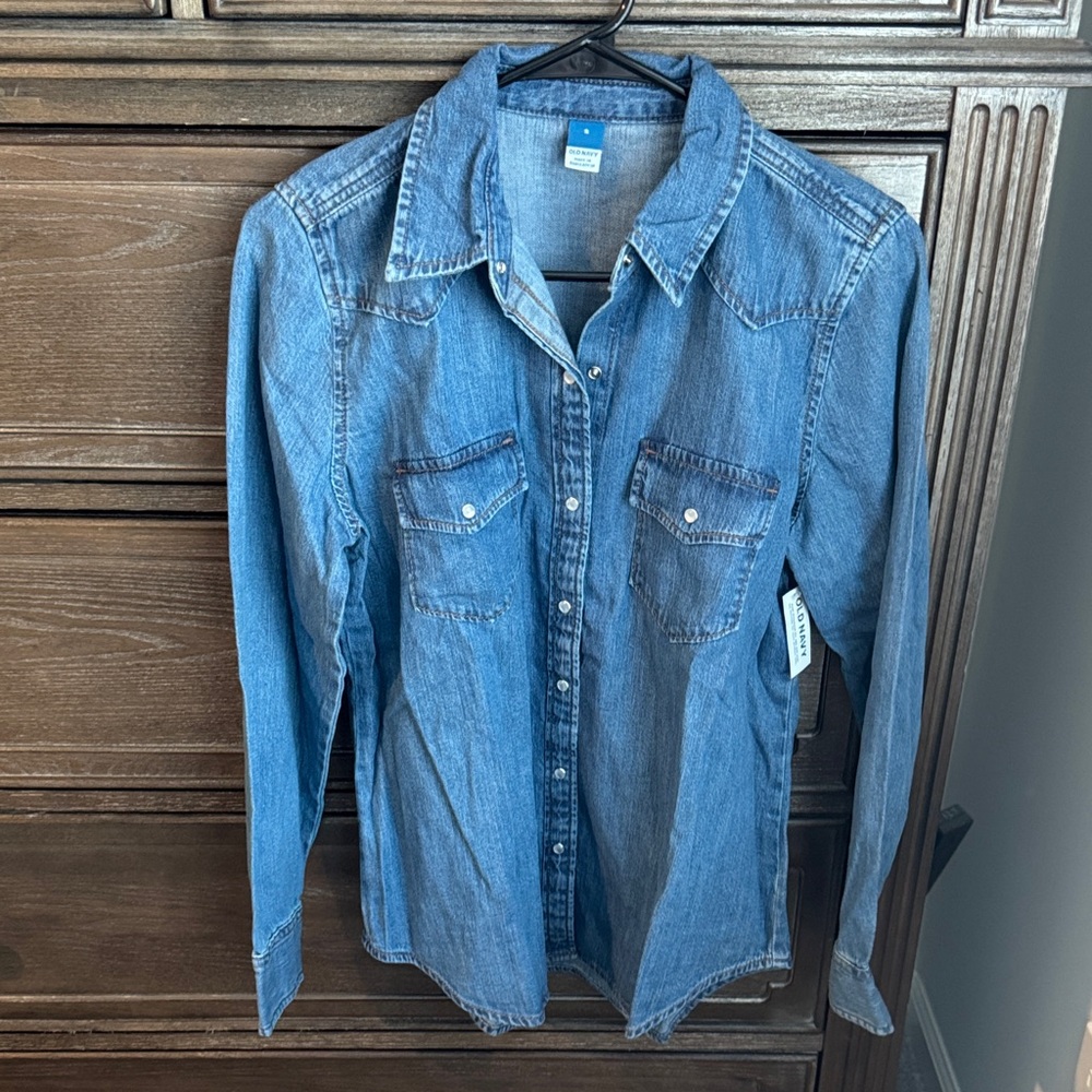 Old Navy Classic Blue Denim Shirt